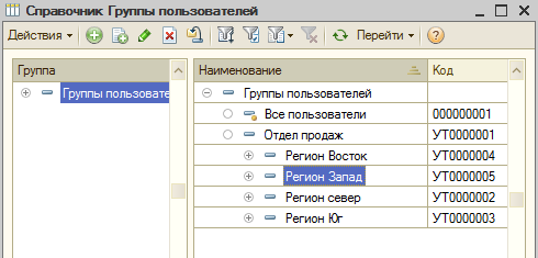 Создание групп пользователей Создание групп пользователей